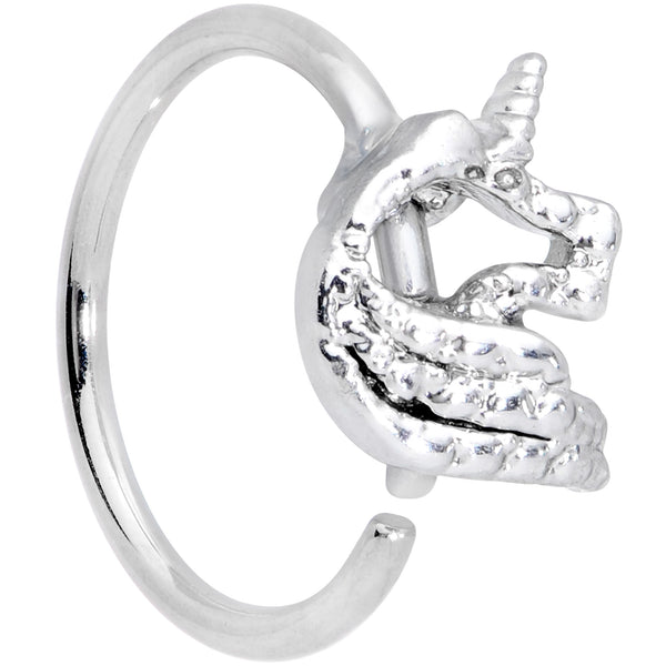 Download 20 Gauge 5/16 Clear CZ Gem Silhouette Unicorn Nose Hoop ...