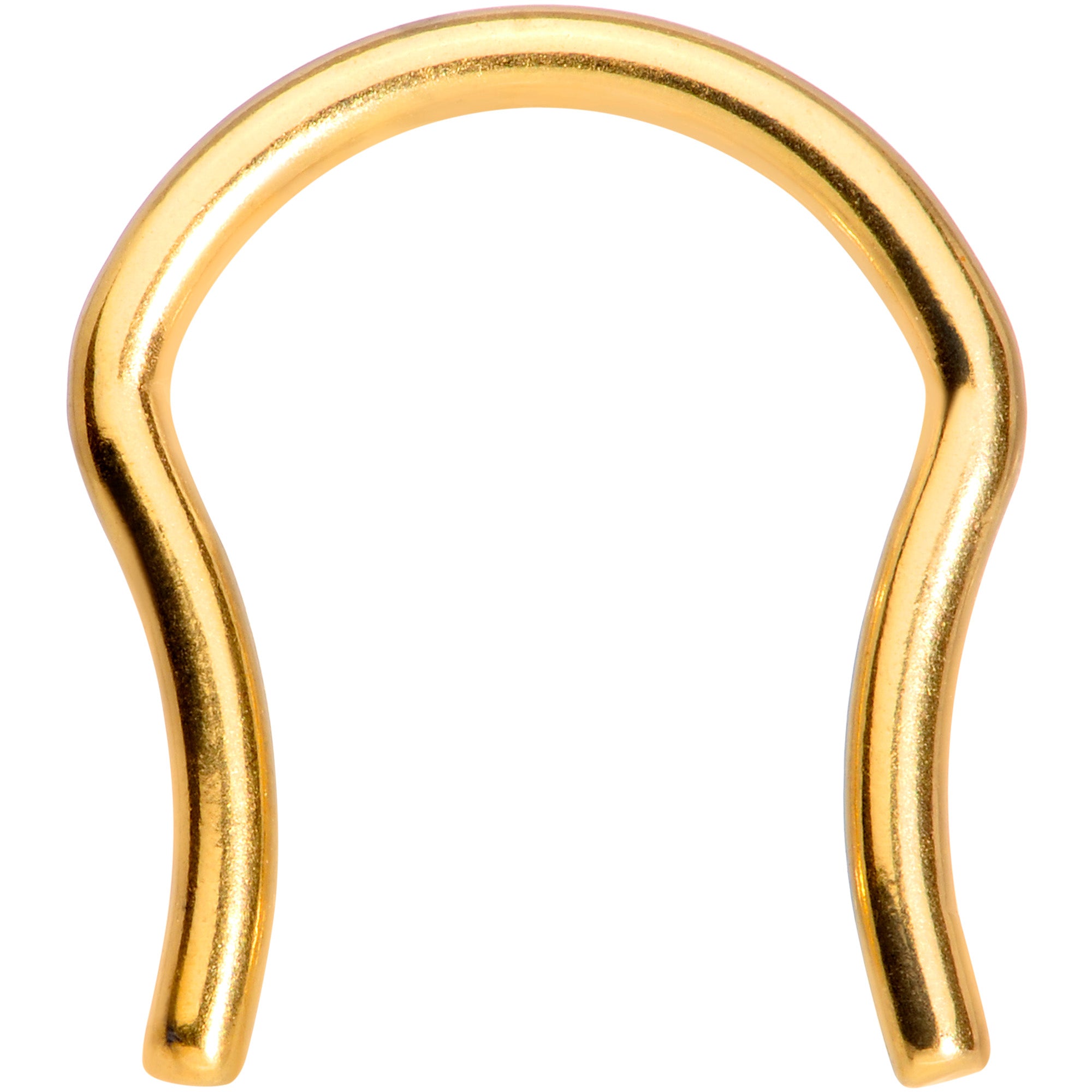 Image of 14 Gauge 5/8 Gold Tone ASTM F-136 Titanium Septum Retainer