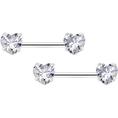 Double Prong Set AAA CZ 14K Gold Nipple Bar – WildKlass Jewelry