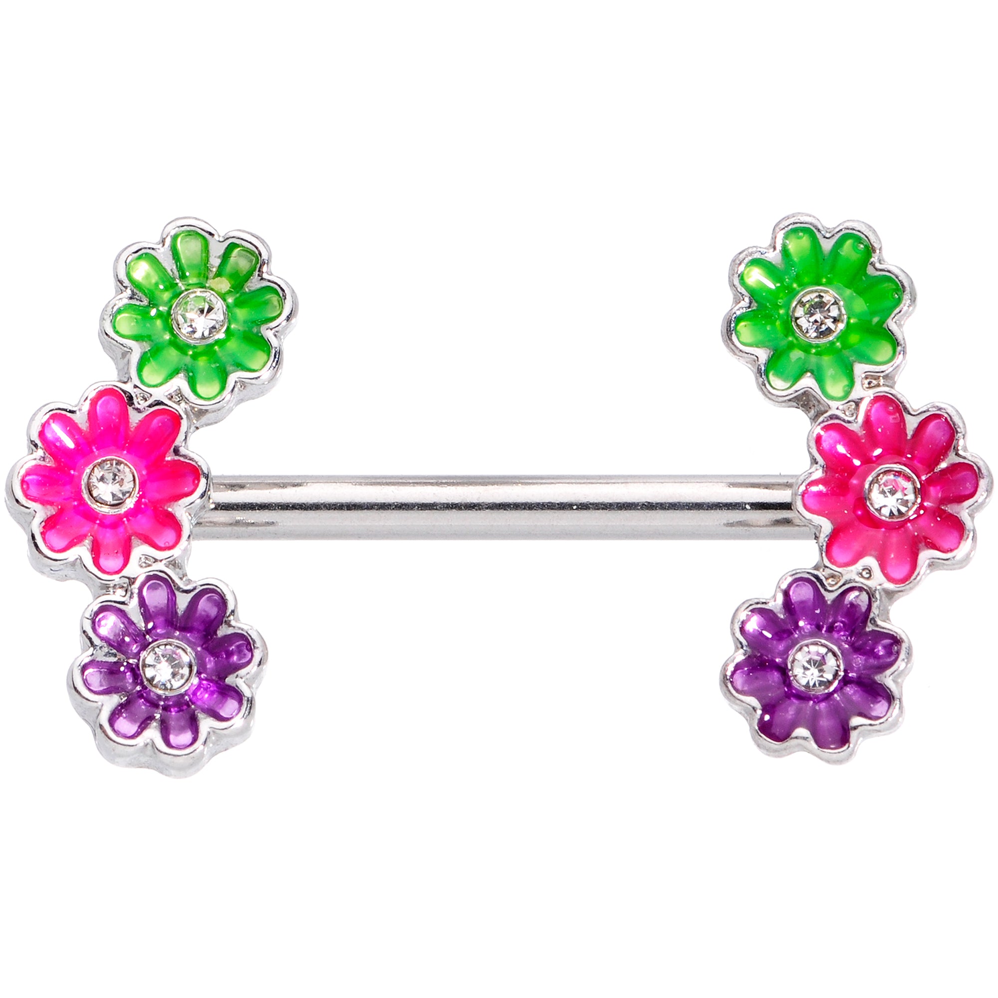 Flower Nipple Rings