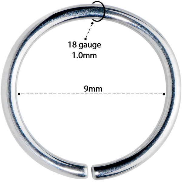 18 Gauge 9mm Grade 23 Titanium Bendable Hoop Ring – BodyCandy