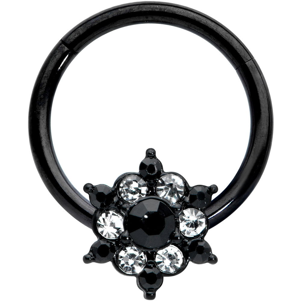 16 Gauge 5/16 Black PVD Hinged Segment Ring