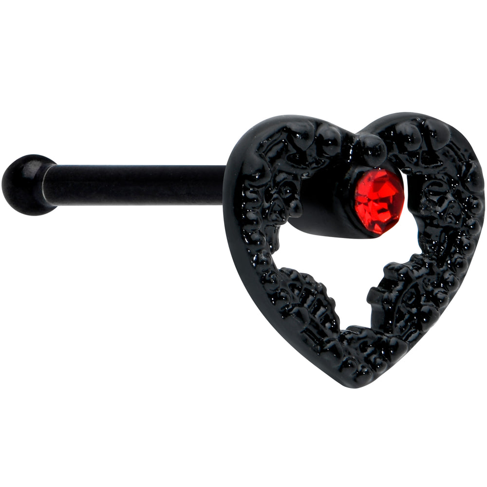 1/4 Black Heart Shaped Buttons