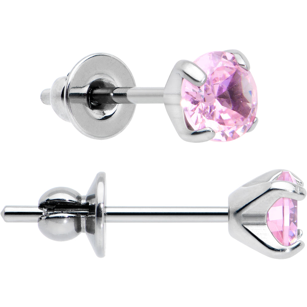 Medical Plastic Crystal 8mm Earrings – Concierge Ear Piercing