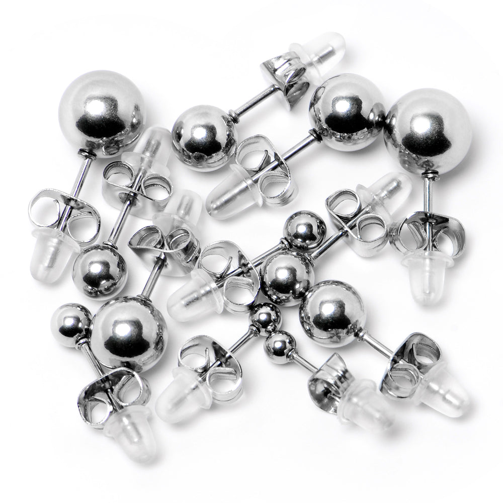 Earring Stoppers, 20pc Clear Earring Nuts-F1516-20pc