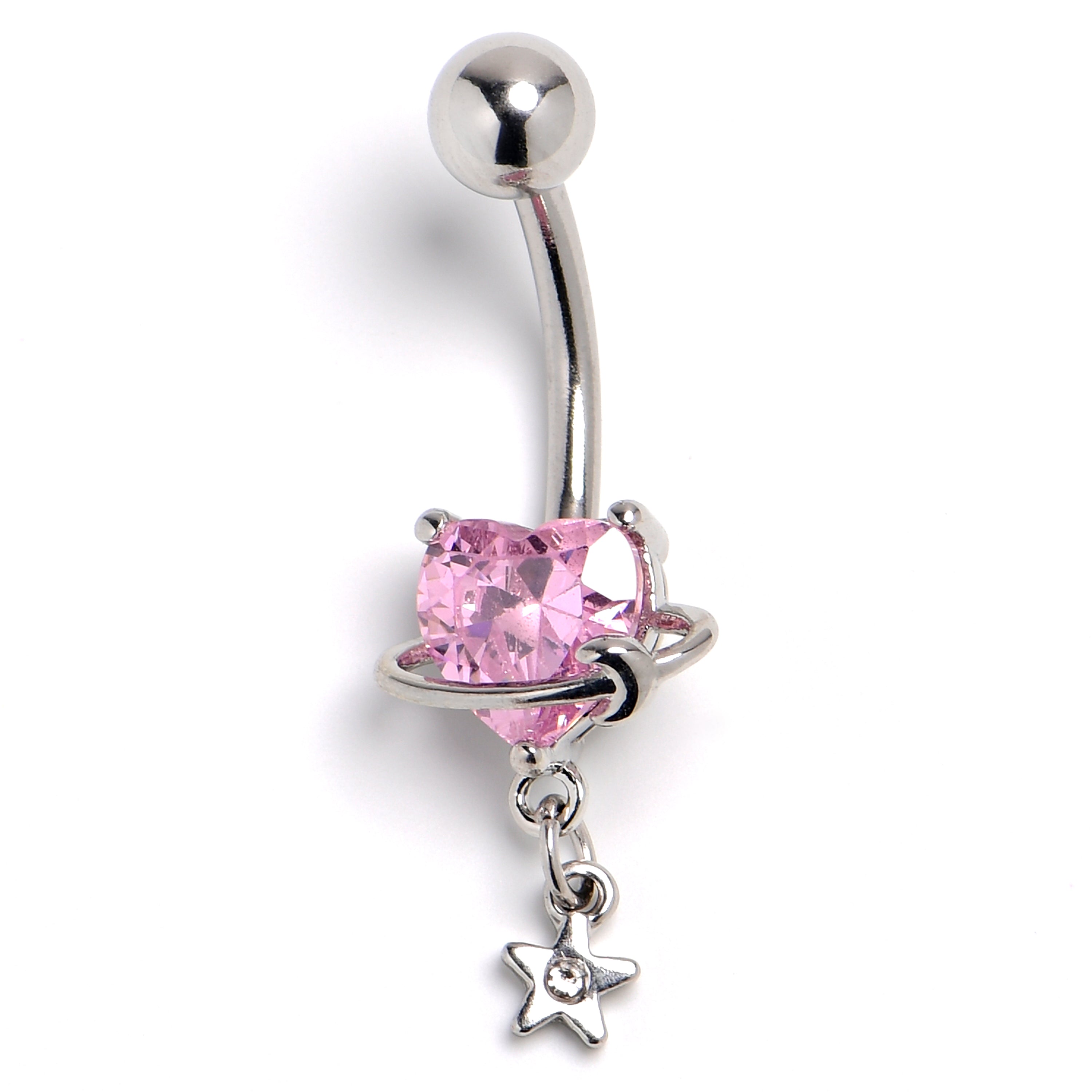 Clear Gem Double Drama Chandelier Dangle Belly Ring