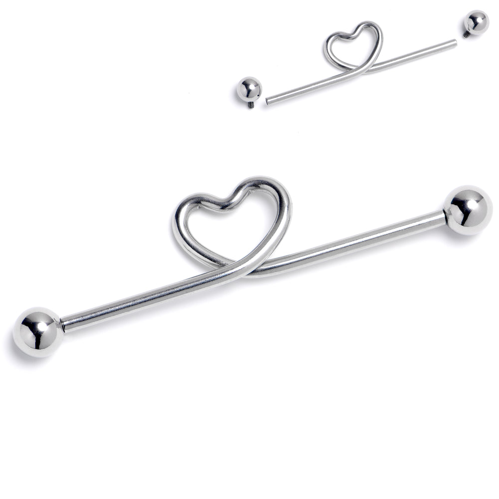 16 Gauge Punk Rock Safety Pin Industrial Barbell 38mm - Surgical Grade Stainless Steel Barbell Industrial - Body Candy