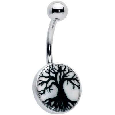 Body Candy White Shining Orb Belly Button Ring