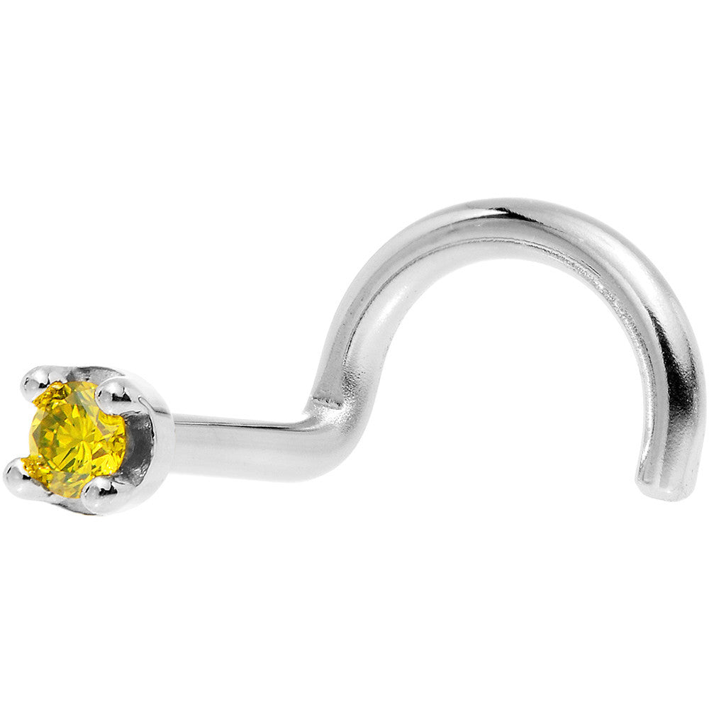 charming solid casting white cz piercing nose hoop ring 14k yellow gold  7184 – Karizma Jewels