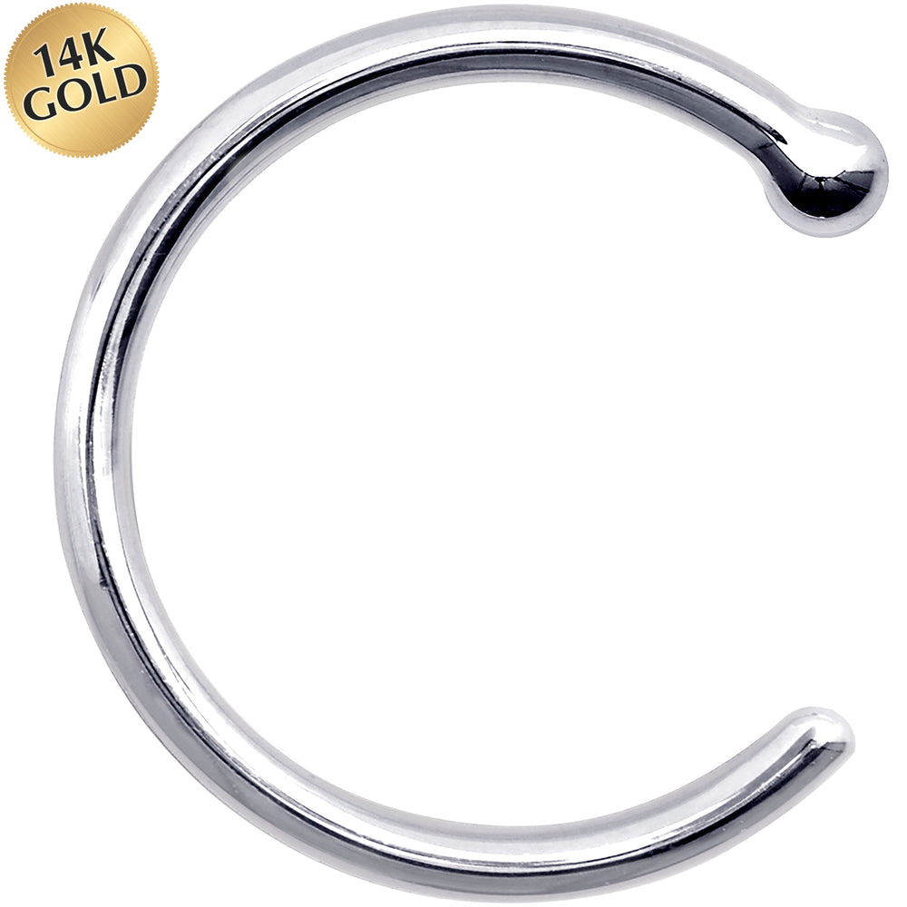 Gold Nose Hoop Solid Gold Nose Ring 14K Gold Nose Ring 14K 