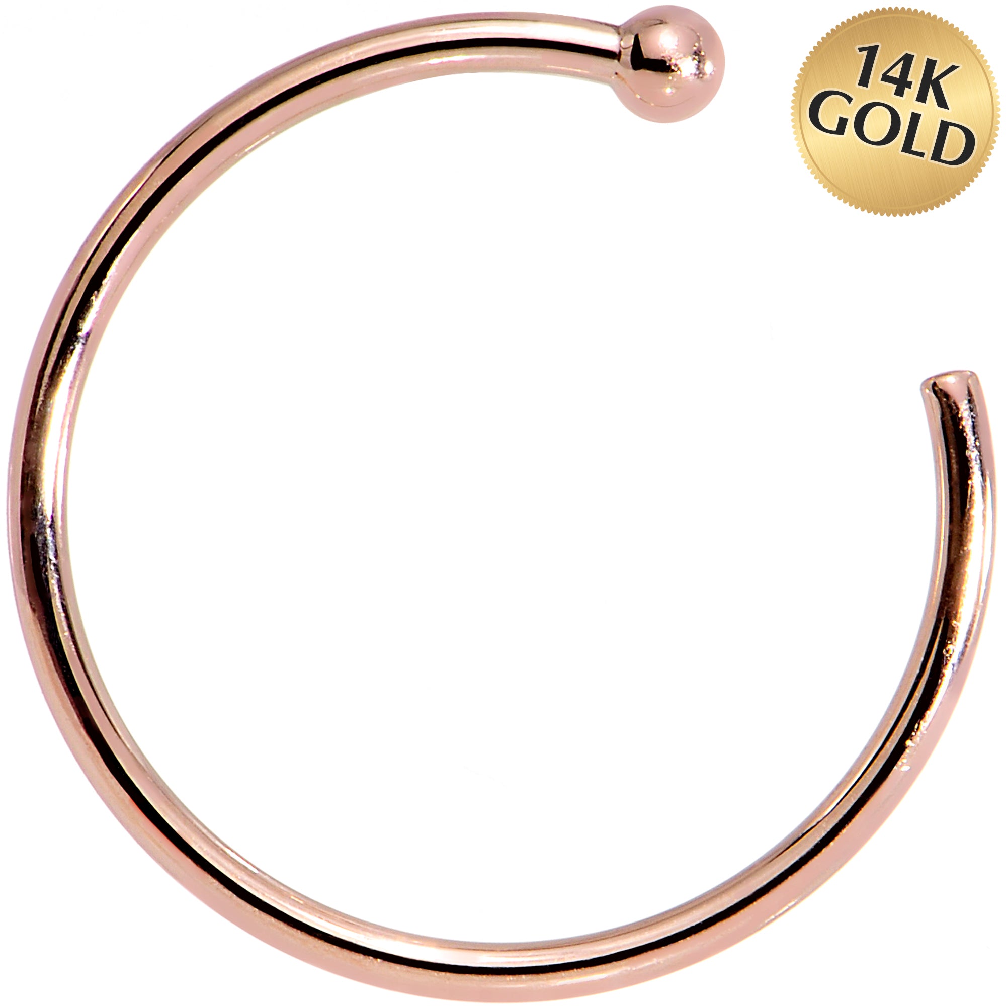 18k 14k Gold Nose Ring. 20 Gauge Twist Nose Ring. 14k Rose Gold Partial Nose  Ring. 14k Yellow Gold. Solid Gold Piercing. 18k Gold Nose Ring - Etsy