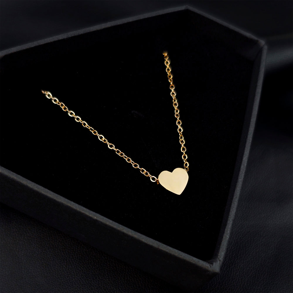 Buy Simple Double Heart Necklace, Dainty Heart Link Necklace