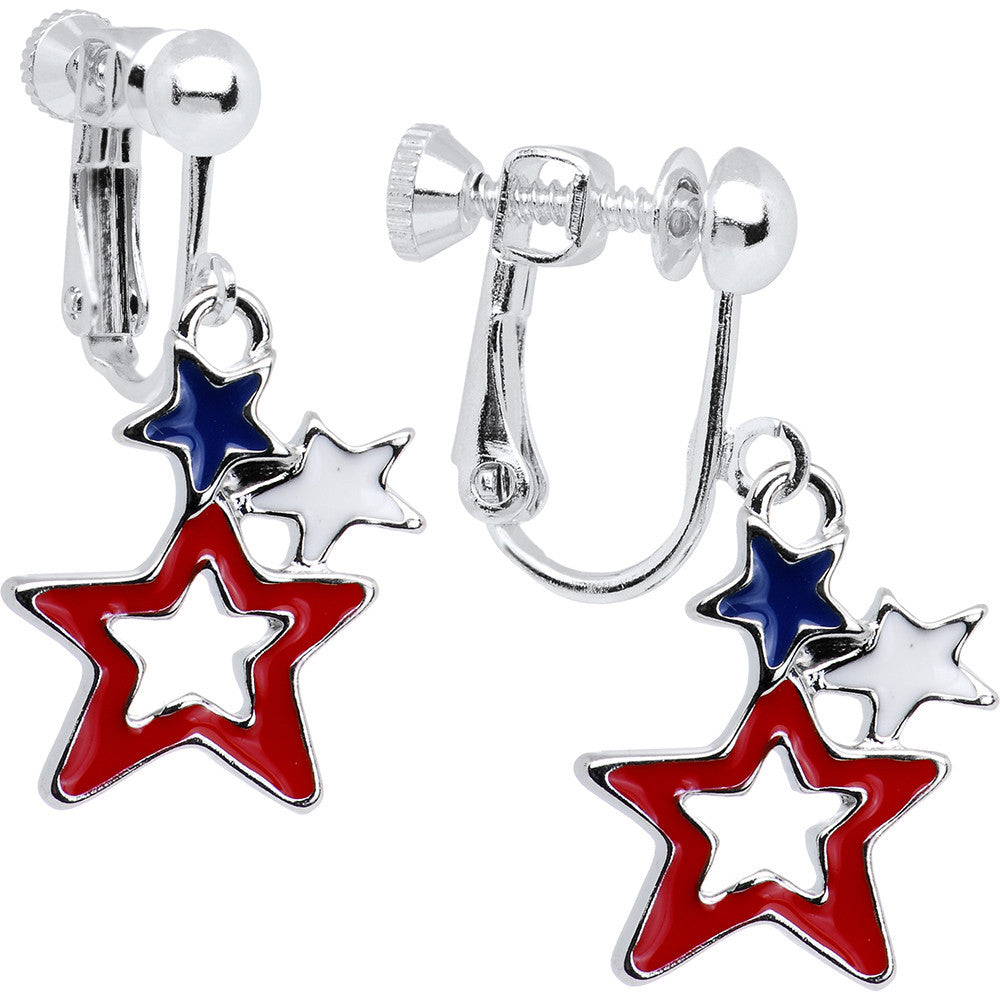 Patriotic Star Clip on Earrings – BodyCandy