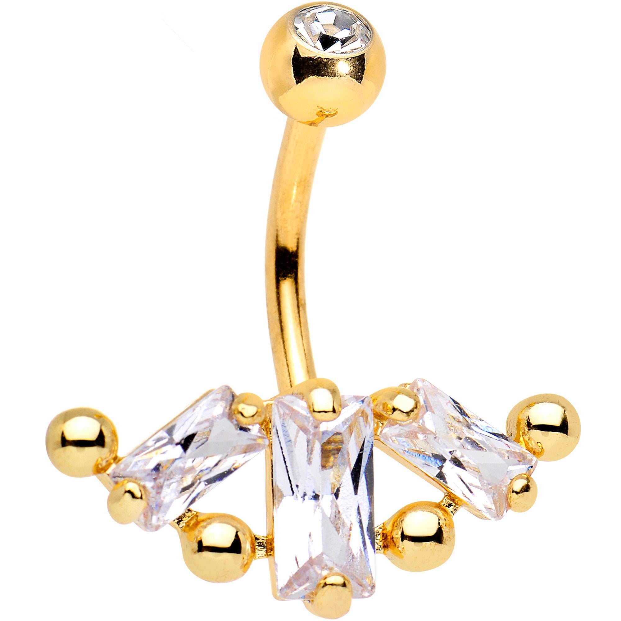 Image of Gold PVD Chandelier Belly Ring