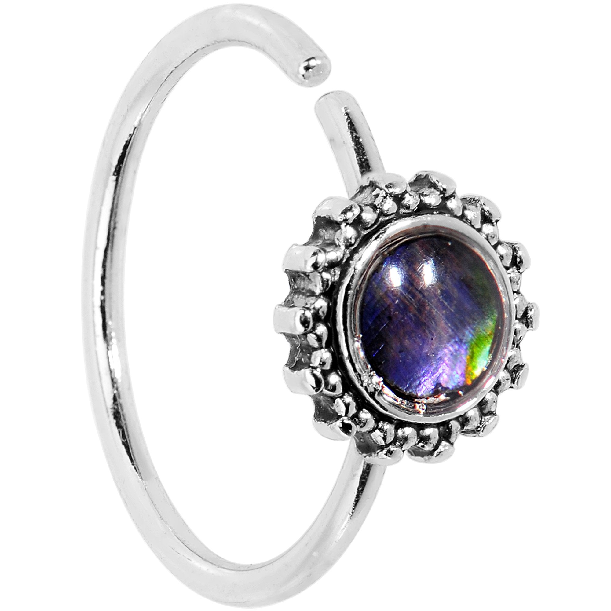 Image of 20 Gauge Purple Gem Seamless Circular Ring