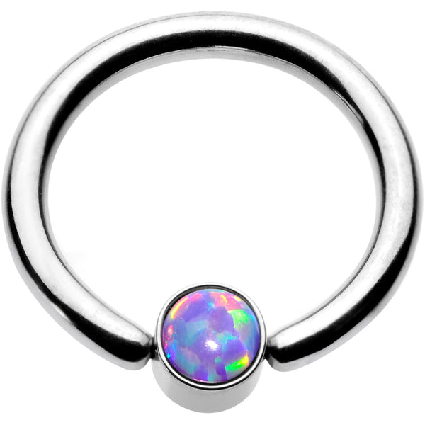 16 Gauge 5/16 Purple Faux Opal 3mm Disc BCR Captive Ring – BodyCandy