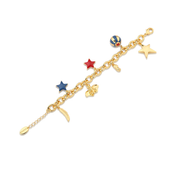 Disney Couture Kingdom White Gold-Plated Bambi Charm Bracelet