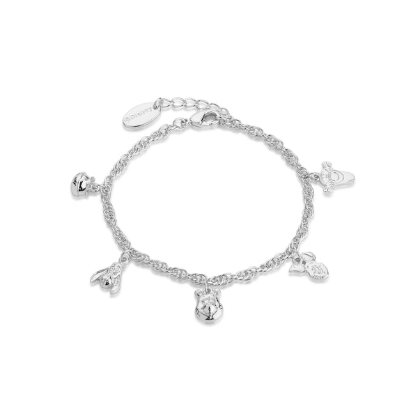 Disney Couture Kingdom White Gold-Plated Bambi Charm Bracelet