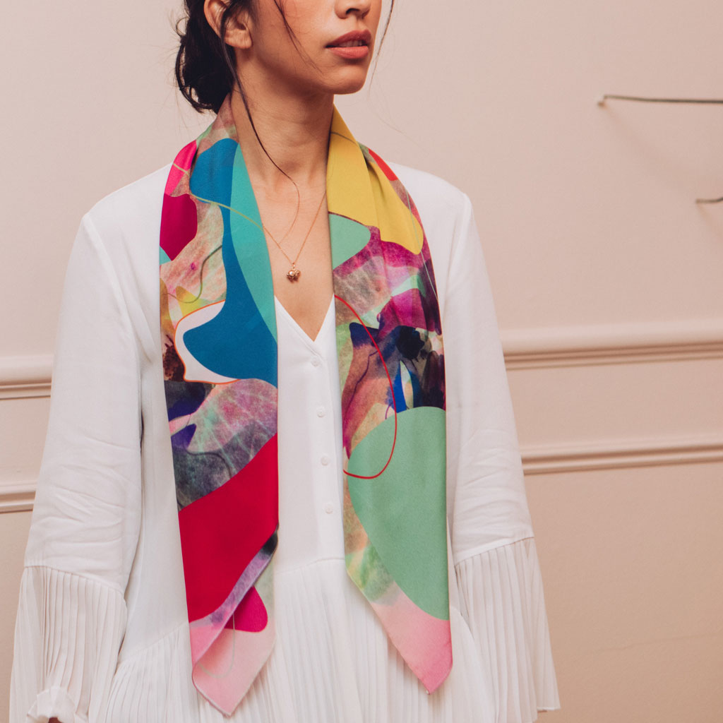 90 x 90 silk scarf