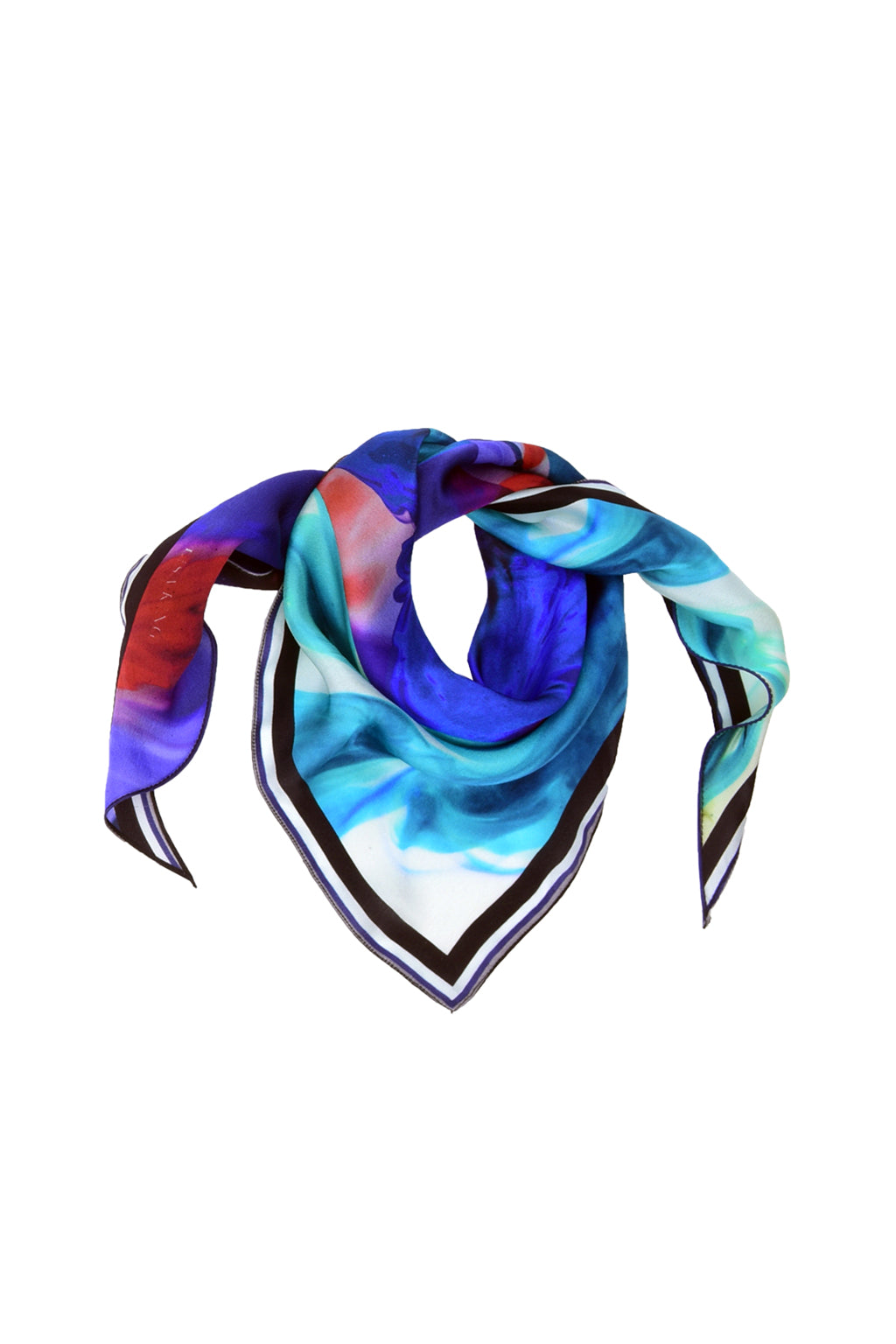 Caeli Triangle Silk Neck Scarf Lisa King