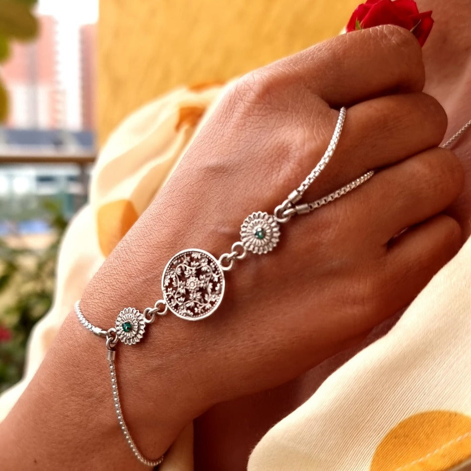 Buy Silver Alloy Bracelet Online at Best Price at Global Desi- 8905134903048