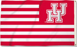 Houston Cougars 3' x 5' Flag (Stripes With "UH" Logo) NCAA