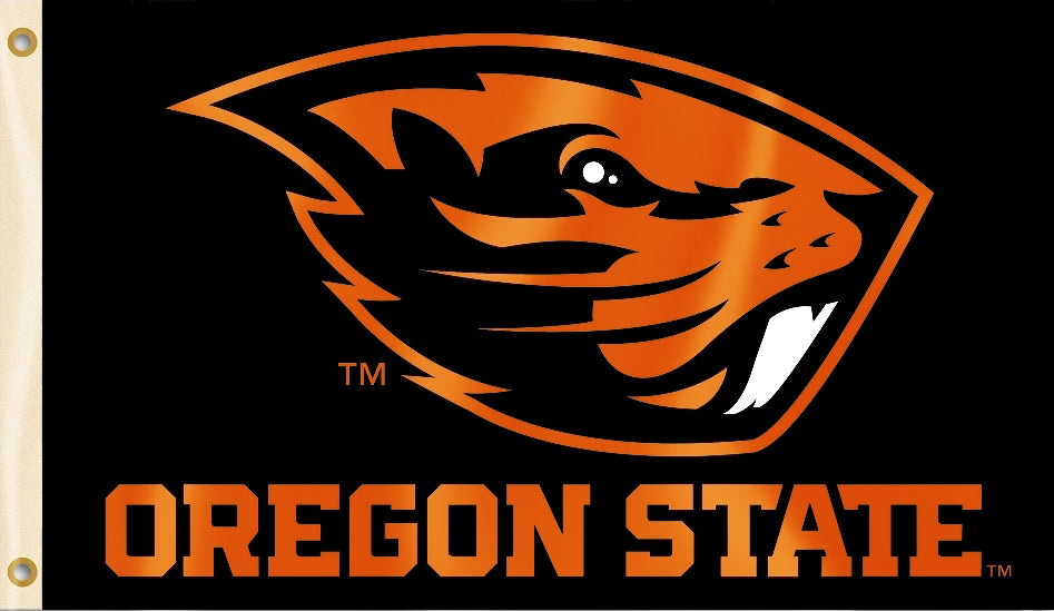 Oregon State Beavers 3' x 5' Flag Logo with Wordmark NCAA Licensed