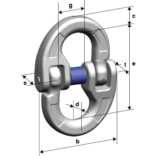 Pewag Winner Inox CWI stainless steel Connex connecting link