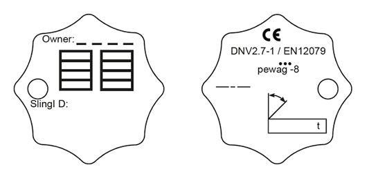 Pewag Winner Offshore Chain Sling ID Tag DNV 2.7-1