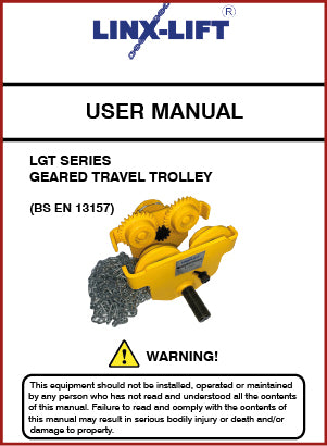 LINX-LIFT LGT Series Gear Travel Beam Trolley User Manual