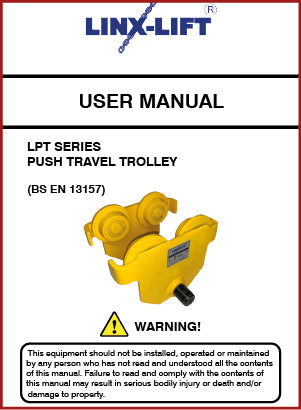 LINX-LIFT LPT Series Push Travel Beam Trolley User Manual