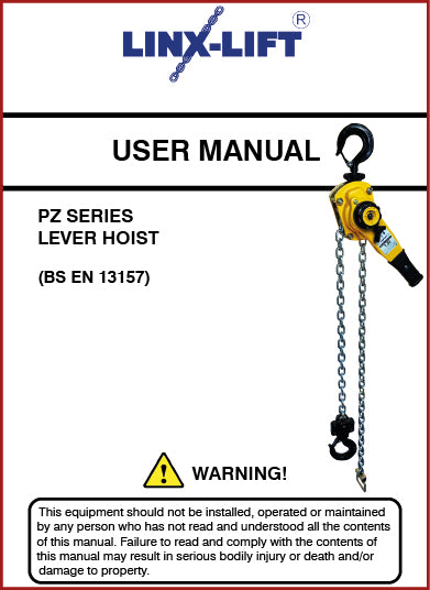 LINX-LIFT PZ Series Lever Hoist User Manual