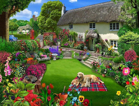 Puppies in the Garden 1000 Piece Jigsaw Puzzle – All Jigsaw Puzzles US