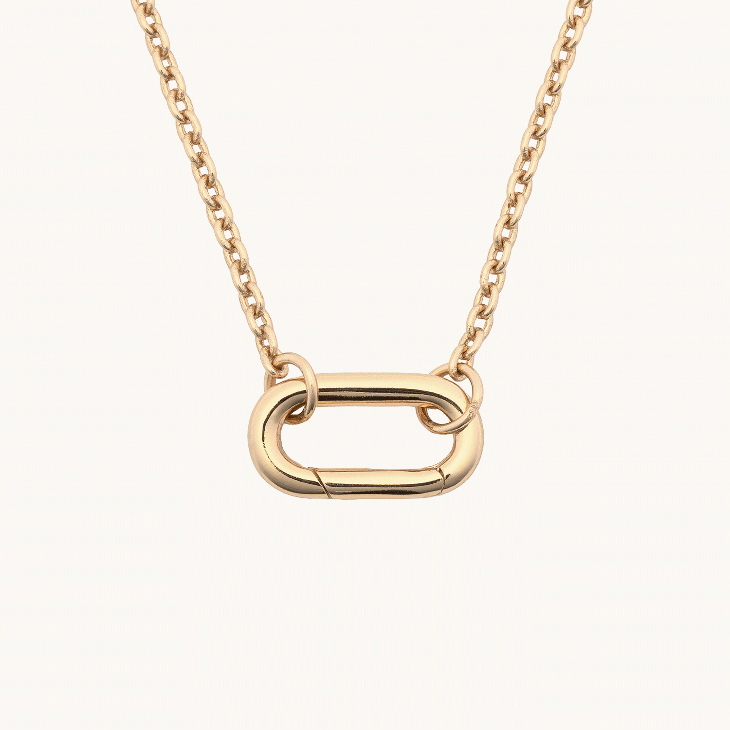 Oval Charm Holder Necklace