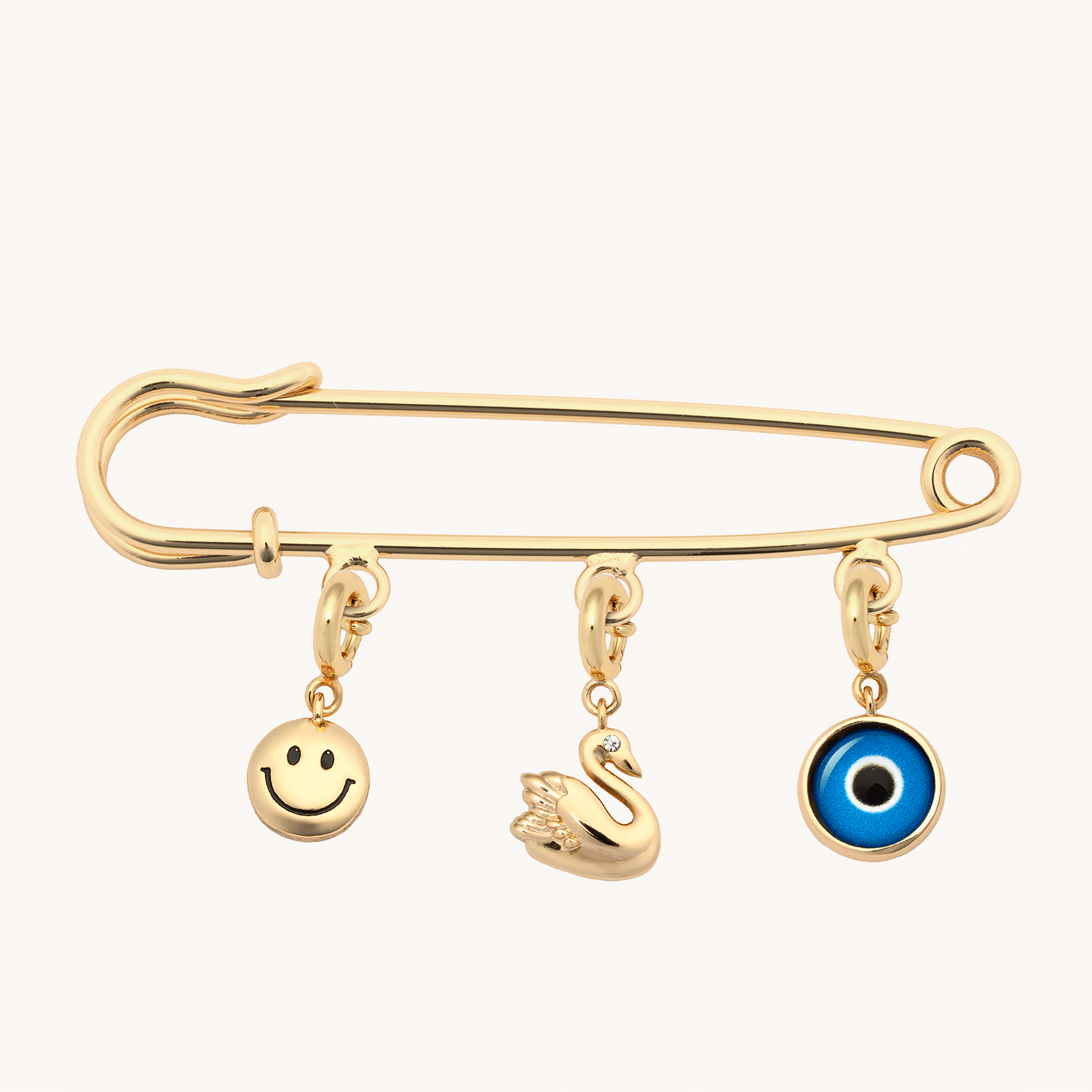 Safety Pin Charm Holder
