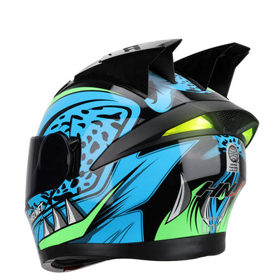 leopard flip up helmet