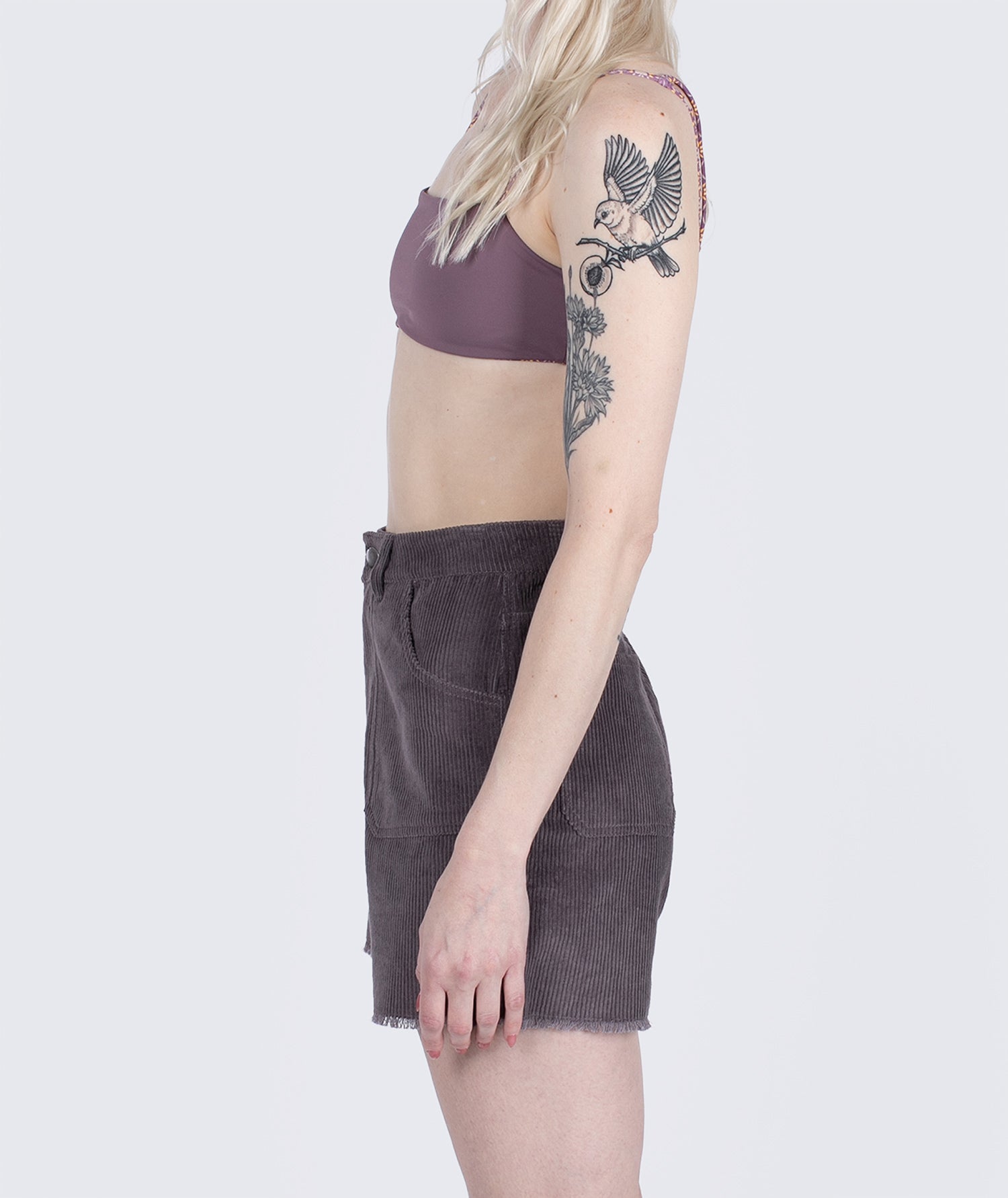 Wale Corduroy Short - Purple - Image 3