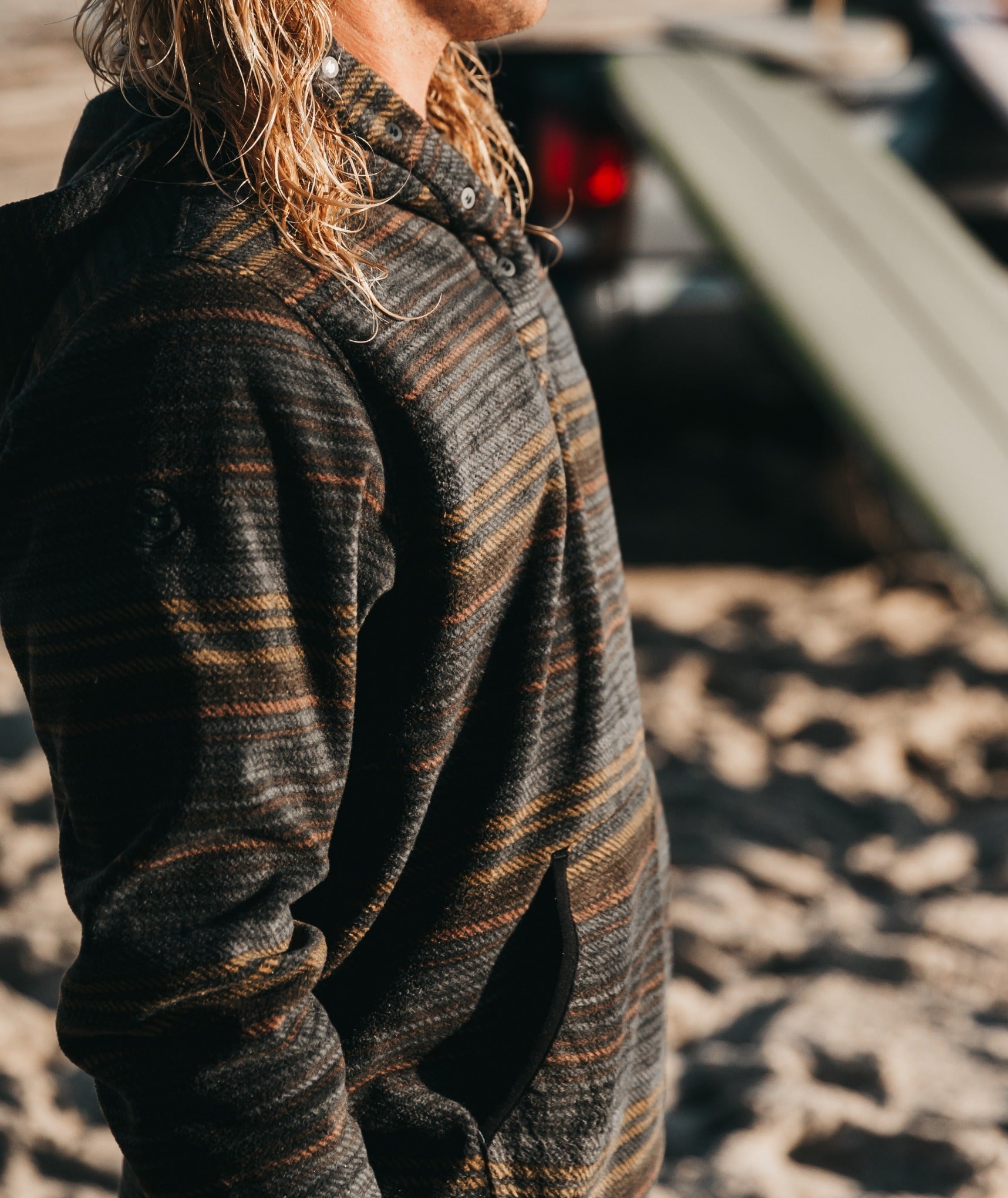Quintin Fleece Hoodie - Black - Image 3