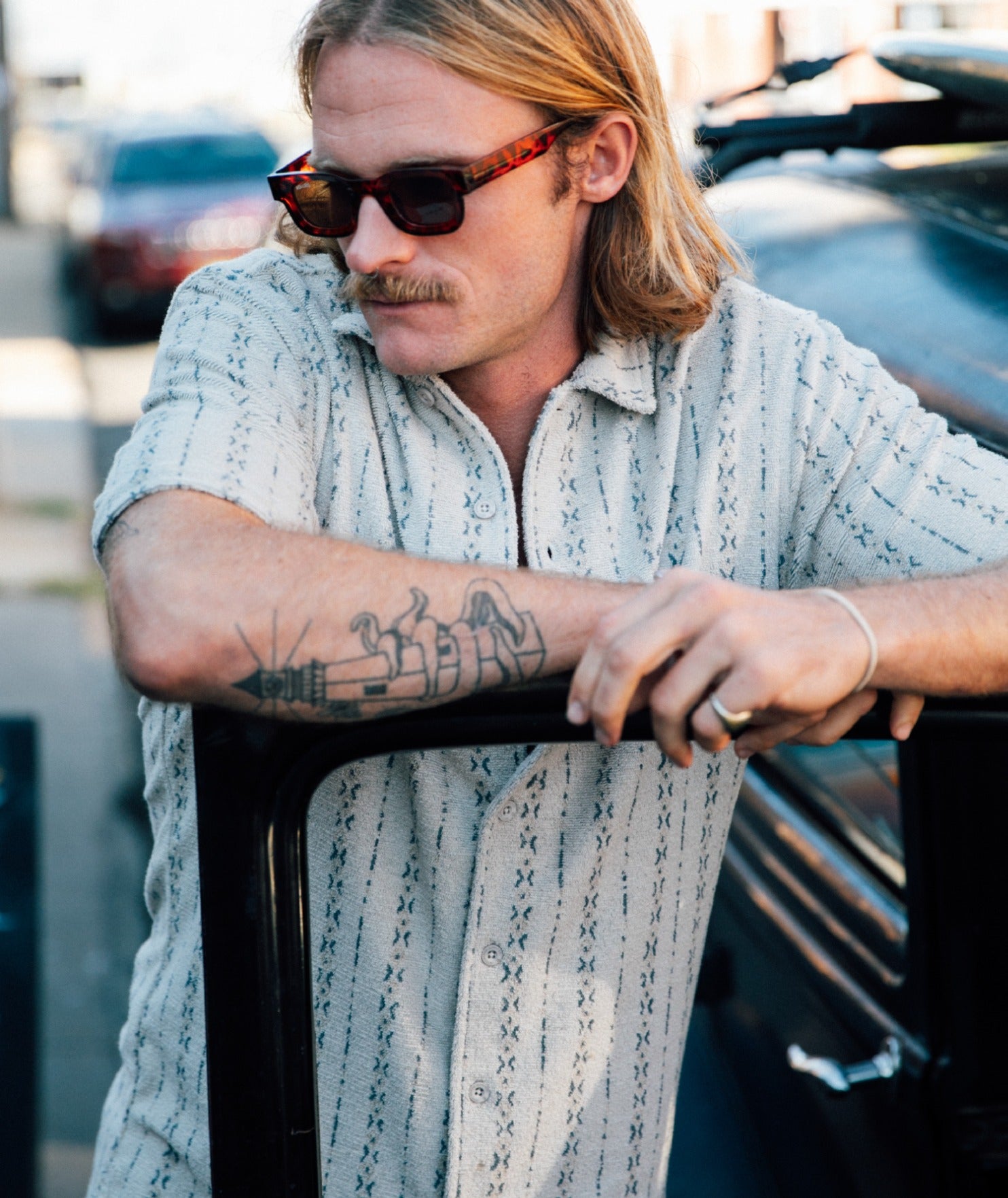 Asbury Knit Button Down - Tan - Image 5