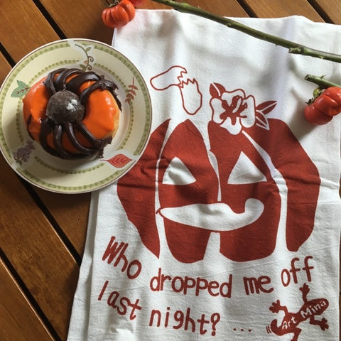 Halloween Pumpkin Tea Towel