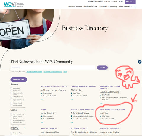 Art Mina on WEV’s Business Directory