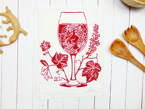 Art Mina Flour Sack Towel "Whisper of Wine"