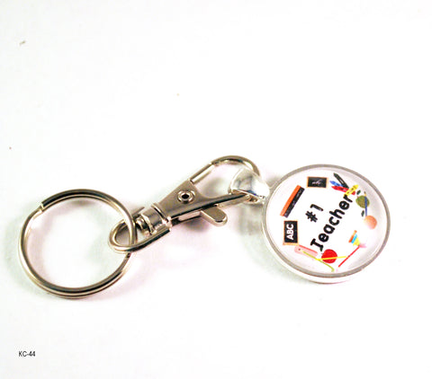 number one teacher key ring