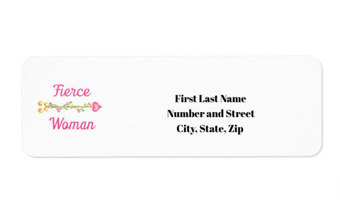 Fierce Woman Return Address Label