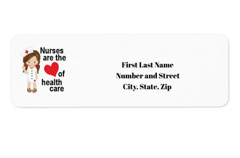 Nurses are the heart of healthcare return address label