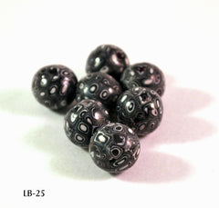 black and white polymer clay beads