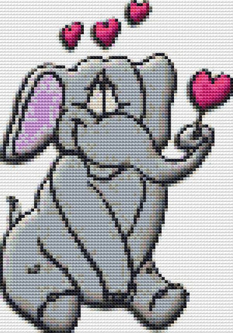 Free Counted Cross Stitch Pattern Valentine Elephant Download Pdf Bluemorningexpressions