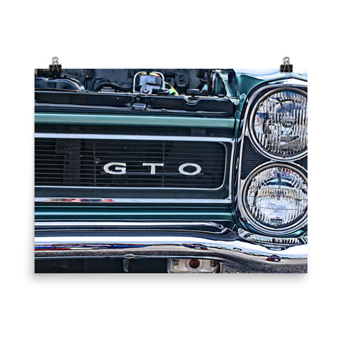 Pontiac GTO Muscle Car Wall Art Poster Print for Guys Home Decor