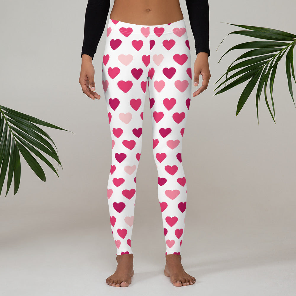 Valentine's Day Hearts Leggings for Women – BlueMorningExpressions