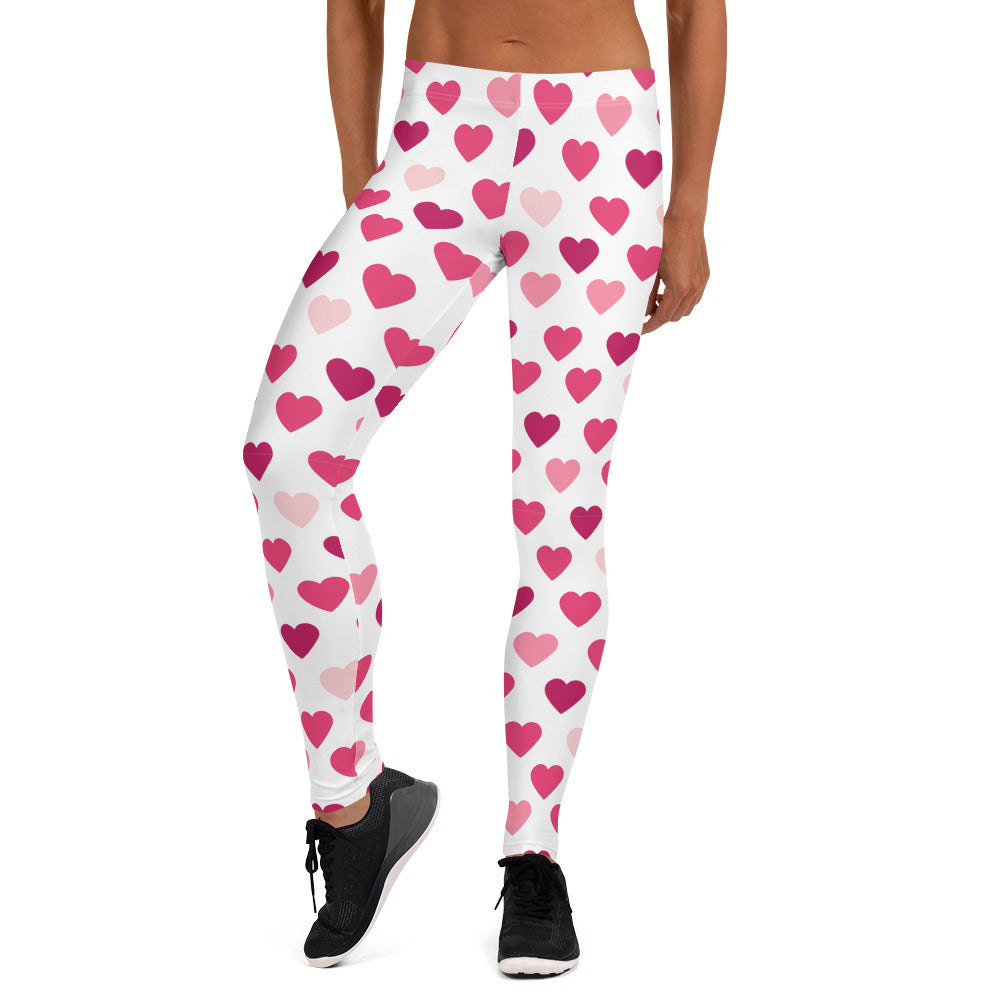 Valentine's Day Hearts Leggings for Women – BlueMorningExpressions